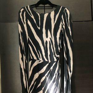 Reiss animal print cutout dress